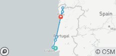  Wijn &amp; Spijs Tours in Portugal - Van Lissabon naar Porto met Douro Extension - 8 bestemmingen 
