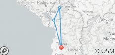  Rundreise von Theth und Shkoder in 2 Tagen ab Tirana - Wander- und Kulturreise - 4 Destinationen 