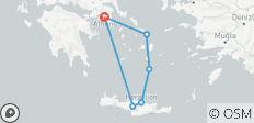  Griechenland Inselhüpfer mit Kreta - 6 Destinationen 