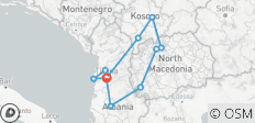  Albanien, Nordmazedonien &amp; Kosovo: Hauptstädte und UNESCO - 11 Destinationen 