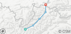  Lechweg 6 Tage: Steeg-Füssen (6 Tage) - 5 Destinationen 