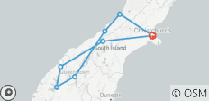  Circuit sélectif de 9 jours \&quot;Kaka\&quot; de l\'île du Sud - 8 destinations 