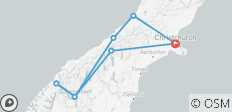  Circuit sélectif de 9 jours \&quot;Kaka\&quot; de l\'île du Sud - 8 destinations 