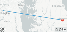  De Amerikaanse serie van het dubbele verhaal: De blauw/rode scheidslijn in de hoofdstad van het land - 2 bestemmingen 