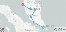  Rundreise Singapur-Penang, Malaysia absetzen (5 Tage, 4 Nächte) - 6 Destinationen 