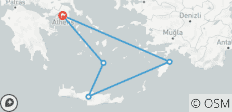  Circuit de 11 jours sur les îles de Santorin, Crète et Rhodes avec croisière privée au cap Sounio - 5 destinations 