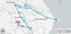  Azerbaijan - Georgia - Armenia Tour - 14 days / Small Group Tour - 22 destinations 