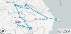  Aserbaidschan - Georgien - Armenien Rundreise - Kleingruppenreise (14 Tage) - 22 Destinationen 
