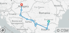 Betovering van Oost-Europa - Osijek (Start Boekarest, Eind Boedapest) - 13 bestemmingen 