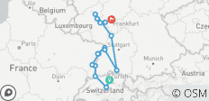  Zürich - Luzern und der majestätische Rhein - Ludwigshafen - Heidelberg - 16 Destinationen 