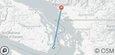  Vancouver-&gt;Victoria Rundreise | Besuch Craigdarroch Castle und Butchart Garden Privat - 3 Destinationen 