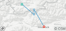  Alpenoversteek - Tirolerweg I Garmisch - Innsbruck - 4 bestemmingen 