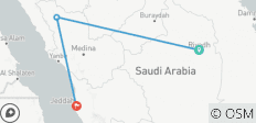  Riyadh , Madain Saleh &amp; Jeddah Rundreise Paket - 7 Tage - 3 Destinationen 