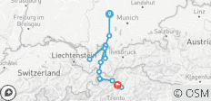  Via Claudia Augusta - Alpine crossing Augsburg - Bolzano - classic (9 days) - 14 destinations 