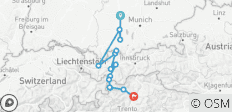  Via Claudia Augusta - Alpine crossing Augsburg - Bolzano - sporty (8 days) - 14 destinations 