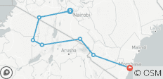  Kenia &amp; Tanzania - safari op de weg - middelste luxe-klasse - 8 dagen - 7 bestemmingen 