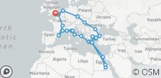  Ultimatives Europa (Ägypten, Start Paris, Ende London, 45 Tage) - 38 Destinationen 