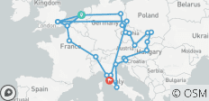  European Trail (Winter, Start Amsterdam, Classic) - 25 destinations 
