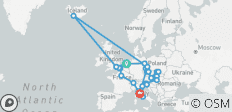  European Trail (Winter, Start Amsterdam, Classic) - 28 destinations 