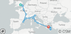  Der Weg von London nach Athen plus Inselhüpfen in Griechenland (Start Paris, 27 Tage) (20 destinations) - 20 Destinationen 
