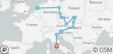  Route von London nach Rom (Winter, Start Amsterdam, 16 Tage) - 14 Destinationen 