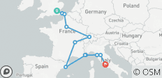  London to Rome Wanderer (Summer, Start Paris, 13 Days) - 13 destinations 