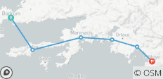  Kreuzfahrt von Bodrum nach Fethiye (8 Tage) - 6 Destinationen 