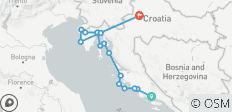  Kreuzfahrt durch die kroatischen Nationalparks und Inseln (Split nach Zagreb) - 16 Destinationen 