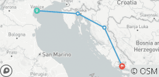  Venetië naar Split - 4 dagen - 4 bestemmingen 