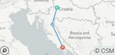  Zagreb to Split - 4 Days - 3 destinations 