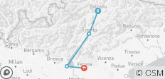  Etschradweg korte vakantie - Van Bolzano naar Verona (5 dagen) - 4 bestemmingen 