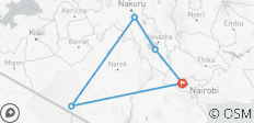  05 jours Kenya Budget Camping 4x4 Jeep Group Safari - 5 destinations 