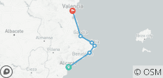  Von Alicante nach Valencia entlang der Küste (8 Tage) - 6 Destinationen 