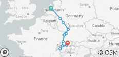  Rhein Höhepunkte mit der Schweiz - Amsterdam - 13 Destinationen 