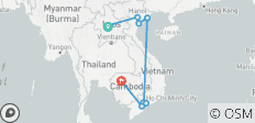  LAOS, VIETNAM UND KAMBODSCHA auf einen Blick - 12 Tage - 11 Destinationen 