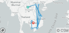  Die drei Perlen des Mekong - Vietnam, Laos &amp; Kambodscha mit Badeurlaub an Vietnams Traumstränden - mit Badeurlaub auf Phu Quoc - 19 Destinationen 