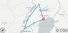  Quer durch die Wildnis Ugandas - 12 Tage - 7 Destinationen 