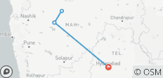  Voyage privé de 3 jours aux grottes d\'Ajanta Ellora depuis Hyderabad avec vols - 5 destinations 