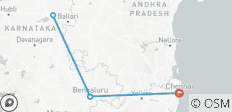  Voyage privé de 4 jours à Hampi, site de l\'UNESCO, au départ de Chennai, avec vols - 5 destinations 