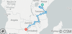 Nairobi to Victoria Falls 2025/2026 - Explorer &amp; Classic Tours - 17 destinations 