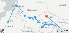  Les joyaux de l\'Europe avec Paris et Prague Paris → Prague (2026) - 25 destinations 