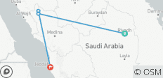  Saudi-Arabien Privatreise - 4 Destinationen 