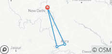  3 días para un viajero Solo - circuito por la ciudad del Taj Mahal y Fatehpur Sikri desde Delhi con hotel de 4 estrellas - 4 destinos 