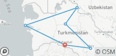  El mejor circuito a Turkmenistán hecho a la medida con salida diaria y guía privado - 6 destinos 