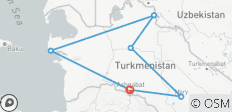  Maßgeschneiderte 9 Tage beste Turkmenistan Tour, täglicher Start &amp; Privatwagen - 6 Destinationen 