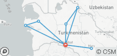  Tailor-Made 8 Days Best Turkmenistan Tour, Daily Start &amp; Private Car - 9 destinations 