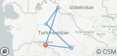  Privéreis op maat door Turkmenistan - vertrekt dagelijks - 5 bestemmingen 