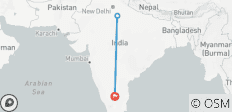  Depuis Bangalore : Visite privée du Taj Mahal avec nuitée, vol et hôtels - 3 destinations 