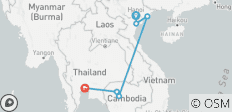  Höhepunkt Südostasiens in 10 Tagen - Halong Bucht / Siem Reap / Bangkok - 6 Destinationen 