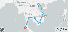  Pracht &amp; praal van Vietnam, Cambodja &amp; Thailand - 18 dagen - 11 bestemmingen 